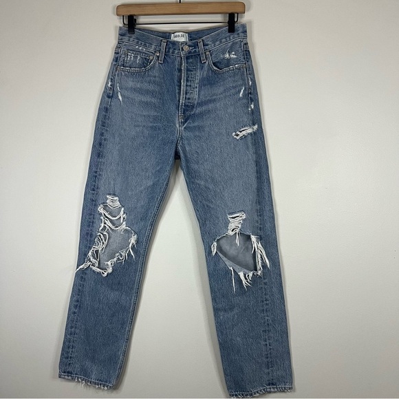AGOLDE the 90s loose mid rise jeans size 25 - Picture 2 of 11